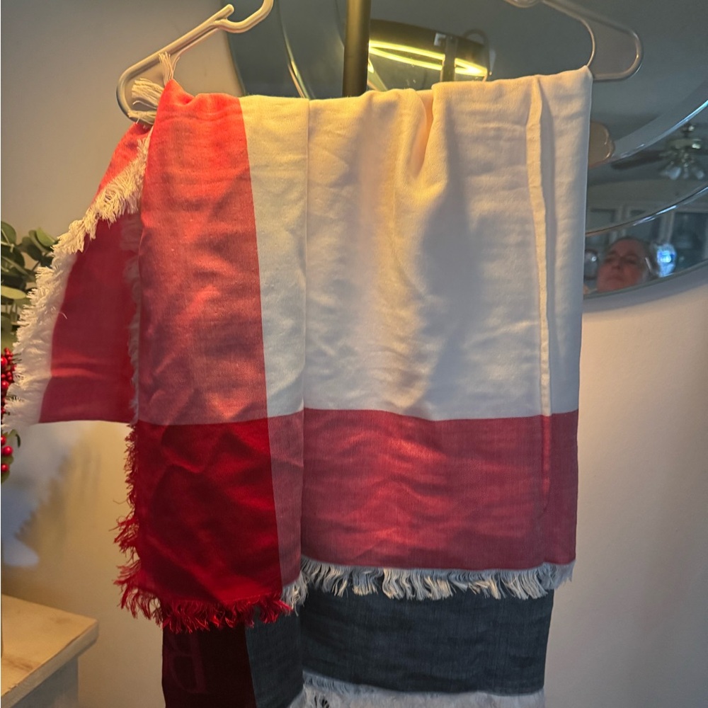 Banana Republic Red and White Scarf